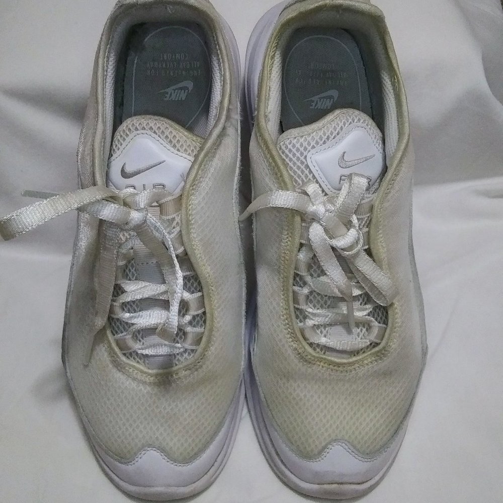 Women's Nike Air Max 90/1, Style AJ7695, Color 107-White,Size 9-Used